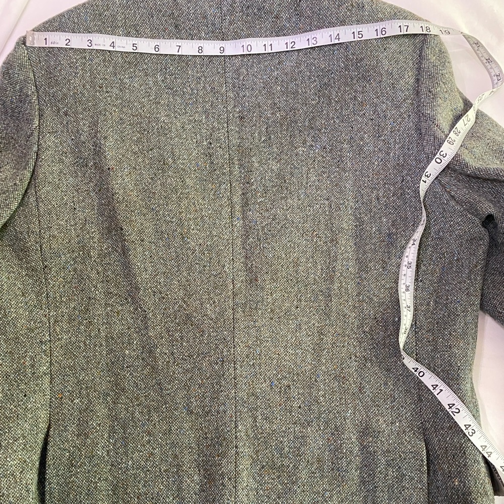 VINTAGE 80’s Magee Irish Donegal Tweed Gray 100% Wool Tweed Sport Coat SZ 40L - Picture 10 of 11